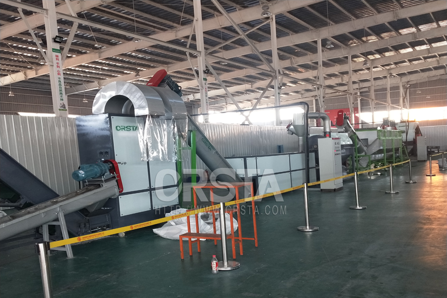 1000KG/H湖南娄底PP输液瓶破碎清洗线安装调试完成