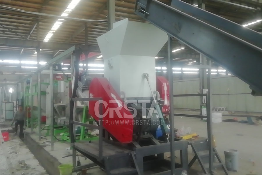 1000KG/H 湖北十堰PP输液瓶破碎清洗线安装调试完成