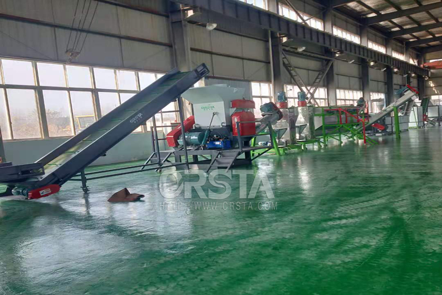 500KG/H 安徽合肥PP输液瓶破碎清洗分选生产线安装调试完成